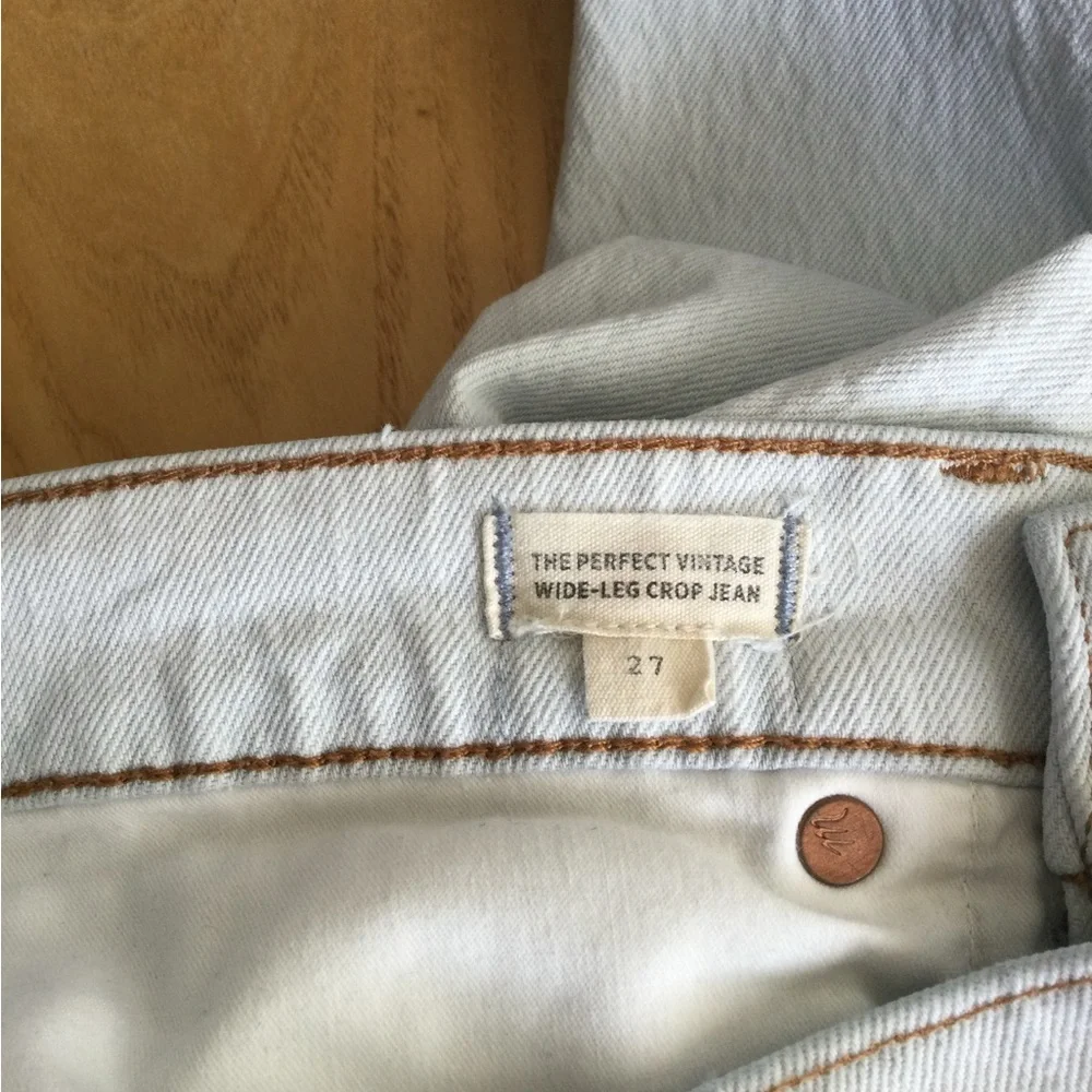 MADEWELL The Perfect Vintage Wide Leg Cropped Jean Size 27 - Picture 10 of 11